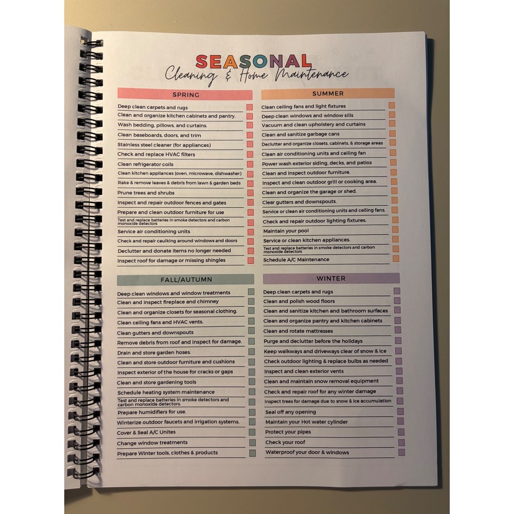 ADHD Cleaning Planner Spiral Bound Home Organization Journal Daily Chore Tracker - Picture 4 of 8